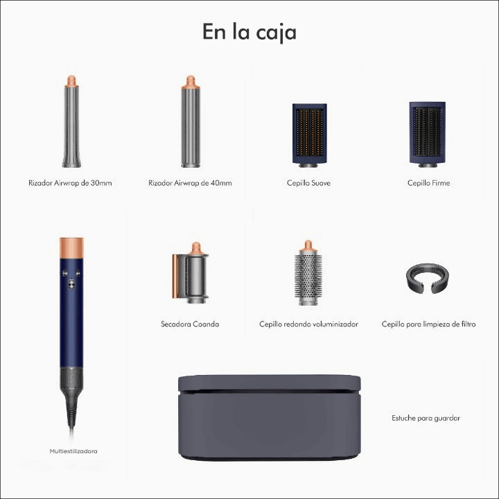 Multiestilizador 5 en 1 | Dup Dyson Airwrap Azul |