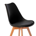 Pack 4 Sillas Tulip Negras | Diseño Moderno y Comodidad Garantizada