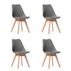 Pack 4 Sillas Tulip Gris | Diseño Moderno y Cómodo