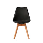Pack 6 Sillas Tulip Negro de frente
