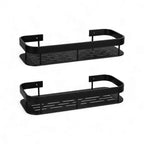 Set de 2 Organizadores de Baño en Acero Inoxidable Negro