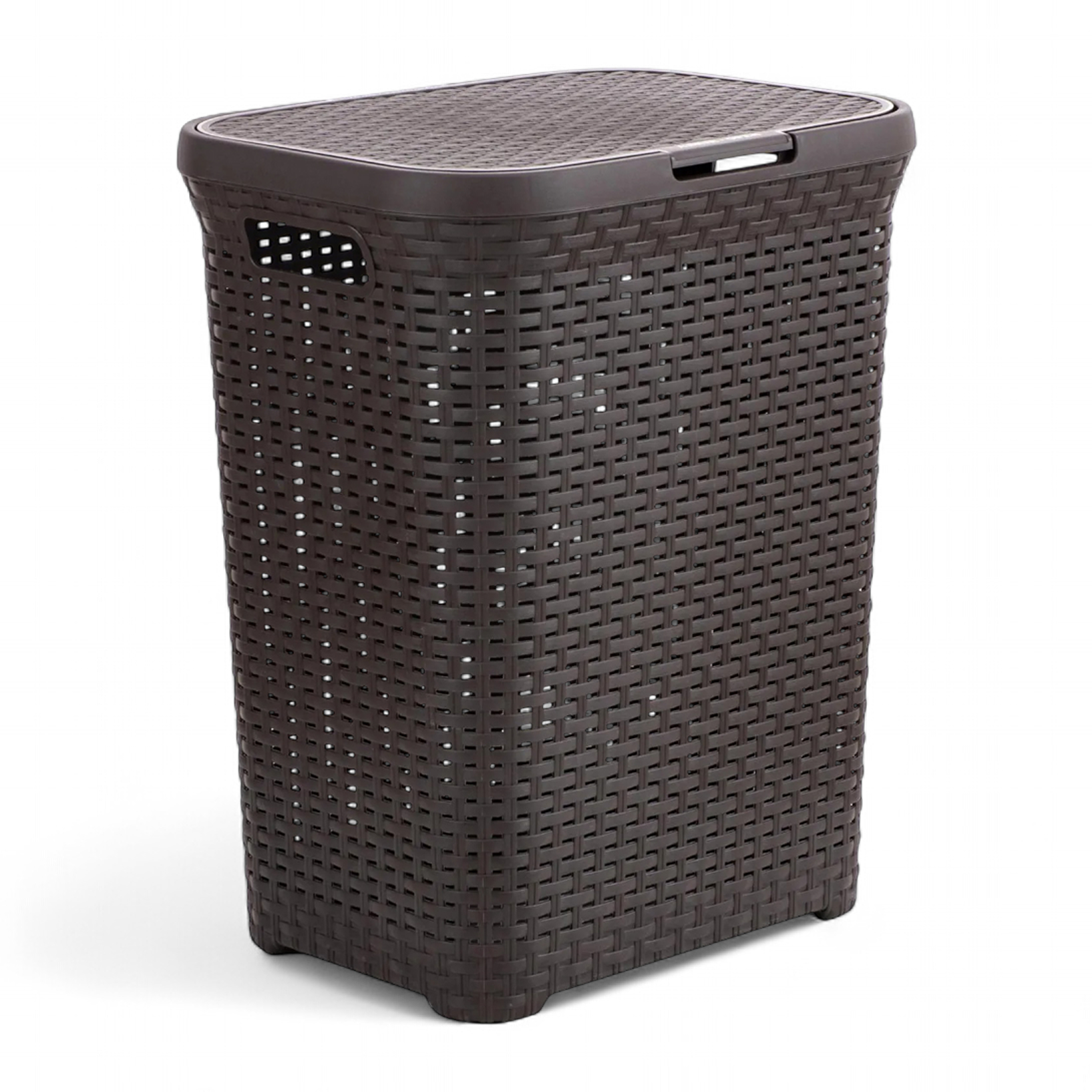 Canasto Plástico de Simulación Ratán | Elegante, Resistente y con Tapa