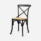 Pack 4 Sillas Crossback Negras | Diseño Sofisticado