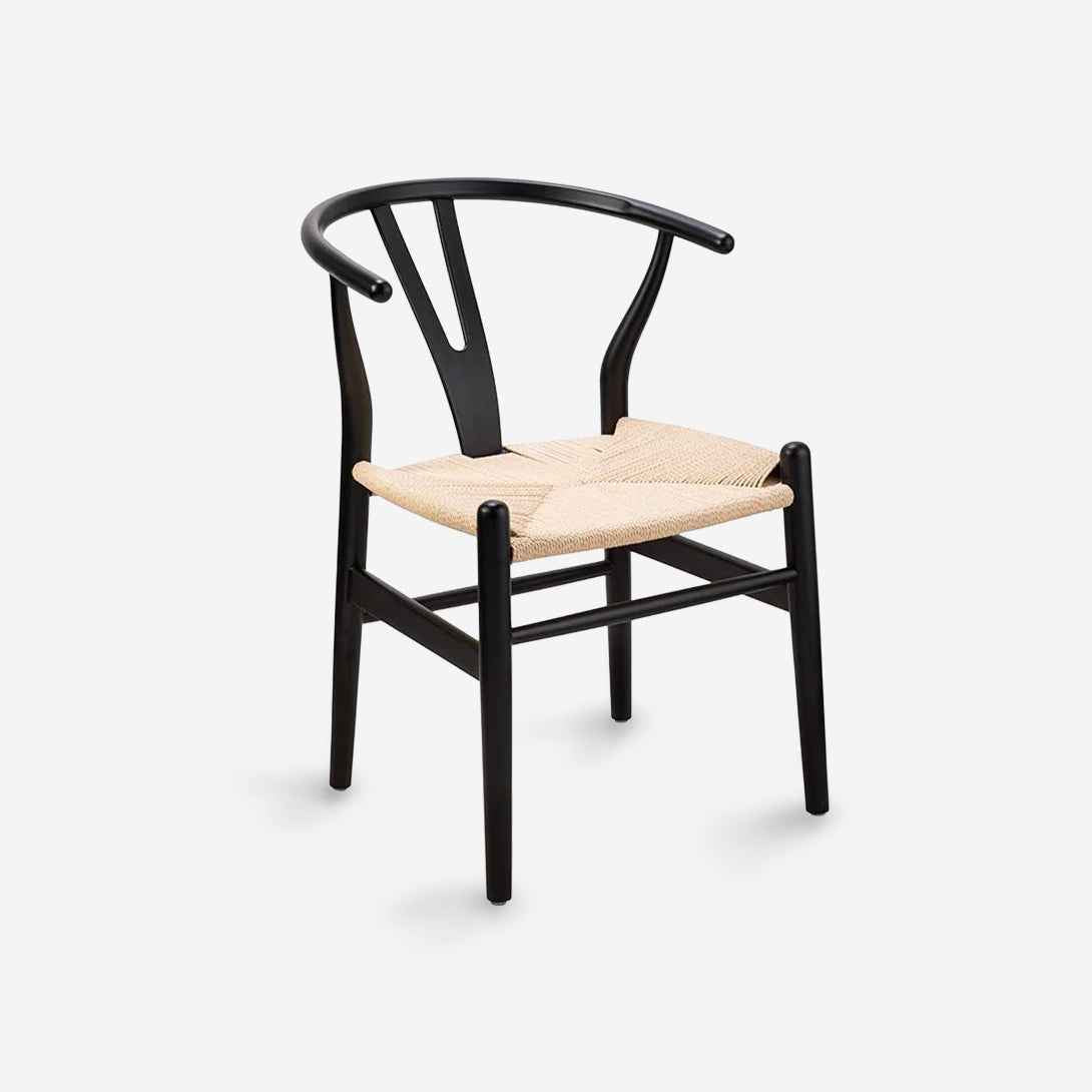 Pack 6 Sillas Wishbone Negras | Diseño Nórdico Elegante