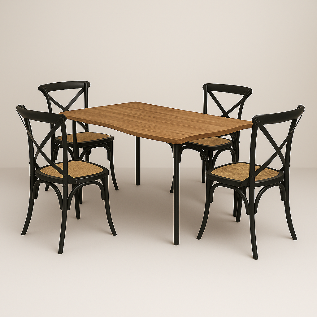 Comedor Anetoback | Color Madera y Negro