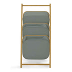 Estante Organizador Plegable 3 Niveles | Cestas de Tela Gris