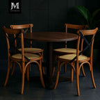 Pack 4 Sillas Crossback Madera Natural | Rústico y Chic