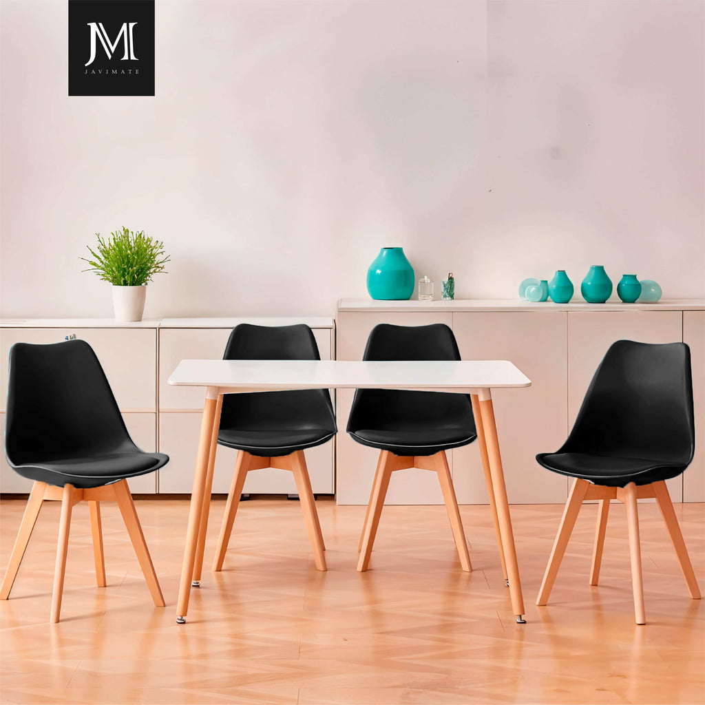 Pack 4 Sillas Tulip Negra comedor