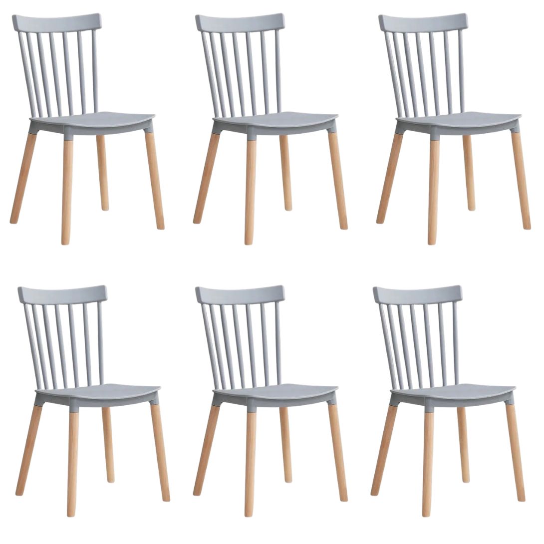 Pack 6 Sillas Windsor Gris