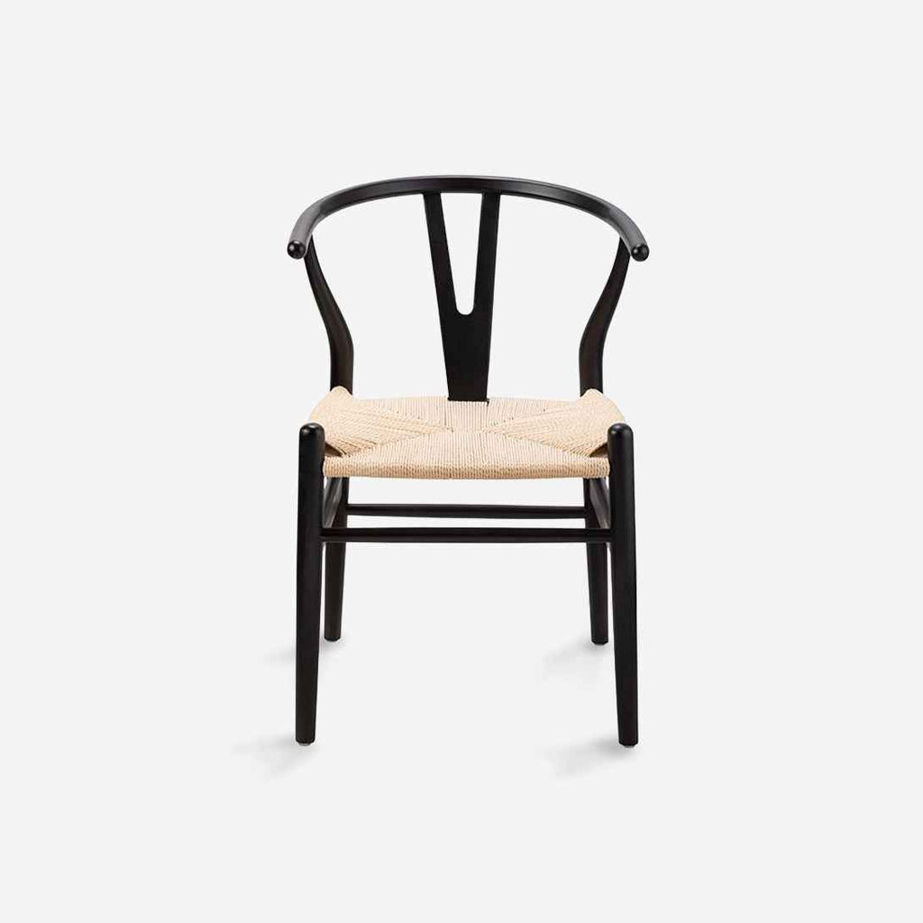 Pack 4 Sillas Wishbone Negras | Diseño Elegante y Ligero