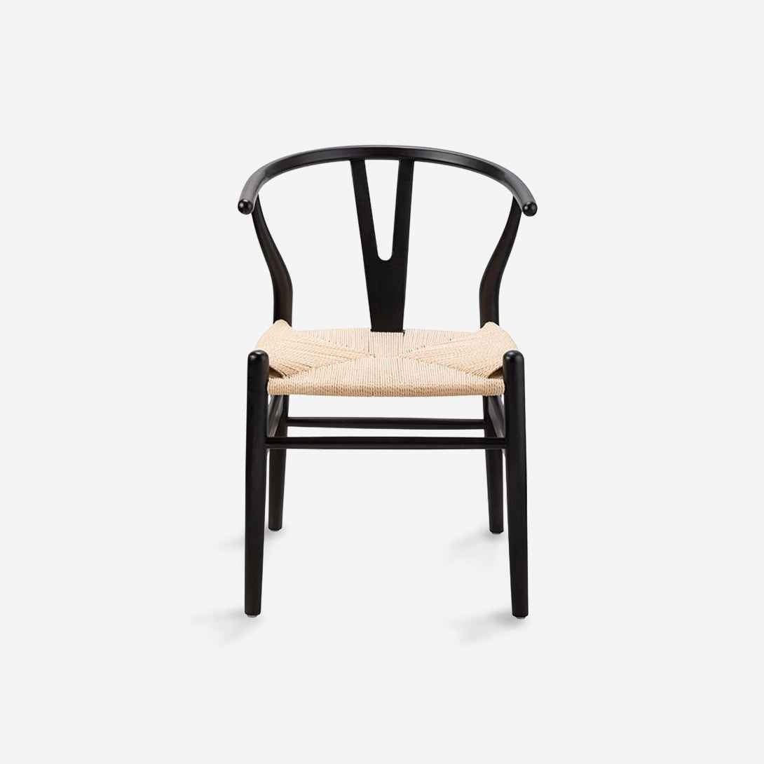 Pack 4 Sillas Wishbone Negras | Diseño Elegante y Ligero