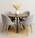Comedor Beni | Silla Nórdica Gris
