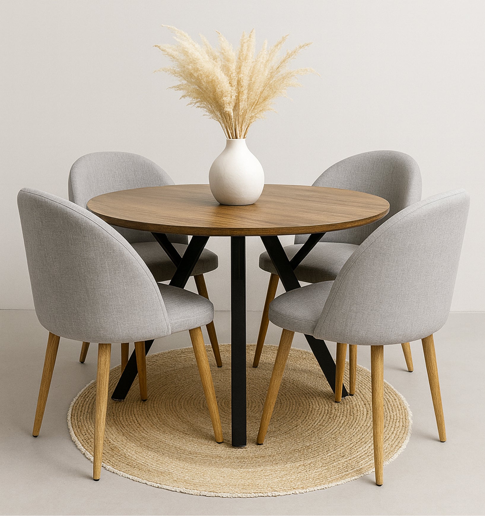 Comedor Beni | Silla Nórdica Gris