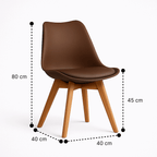 Silla Tulip Café | Diseño Moderno y Confort para tu Hogar