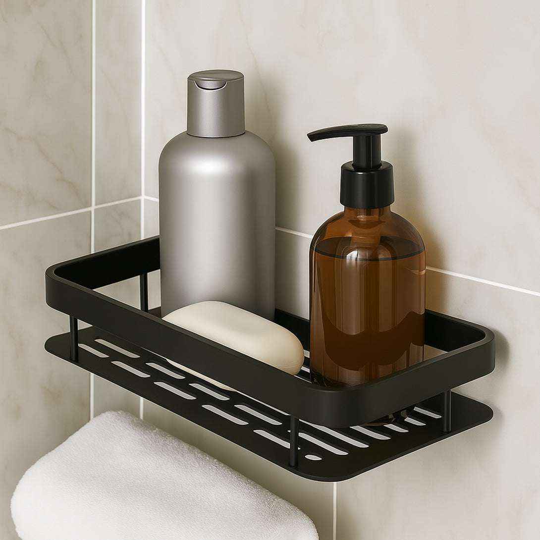 Organizador de Baño Negro | Acero Inoxidable y Resistente