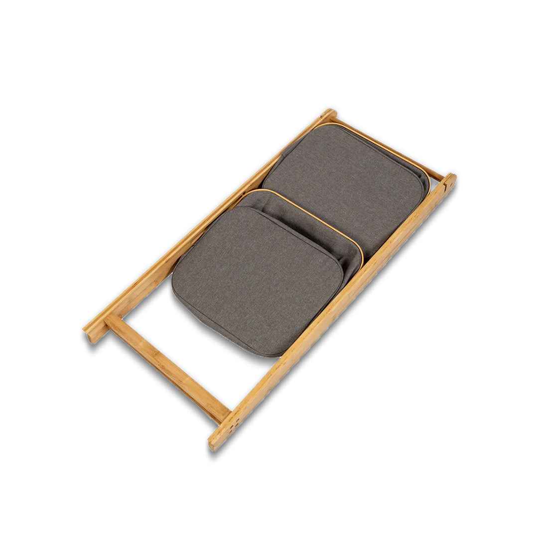 Organizador de Tela Plegable | Estante de 2 Niveles para Baño y Hogar Gris