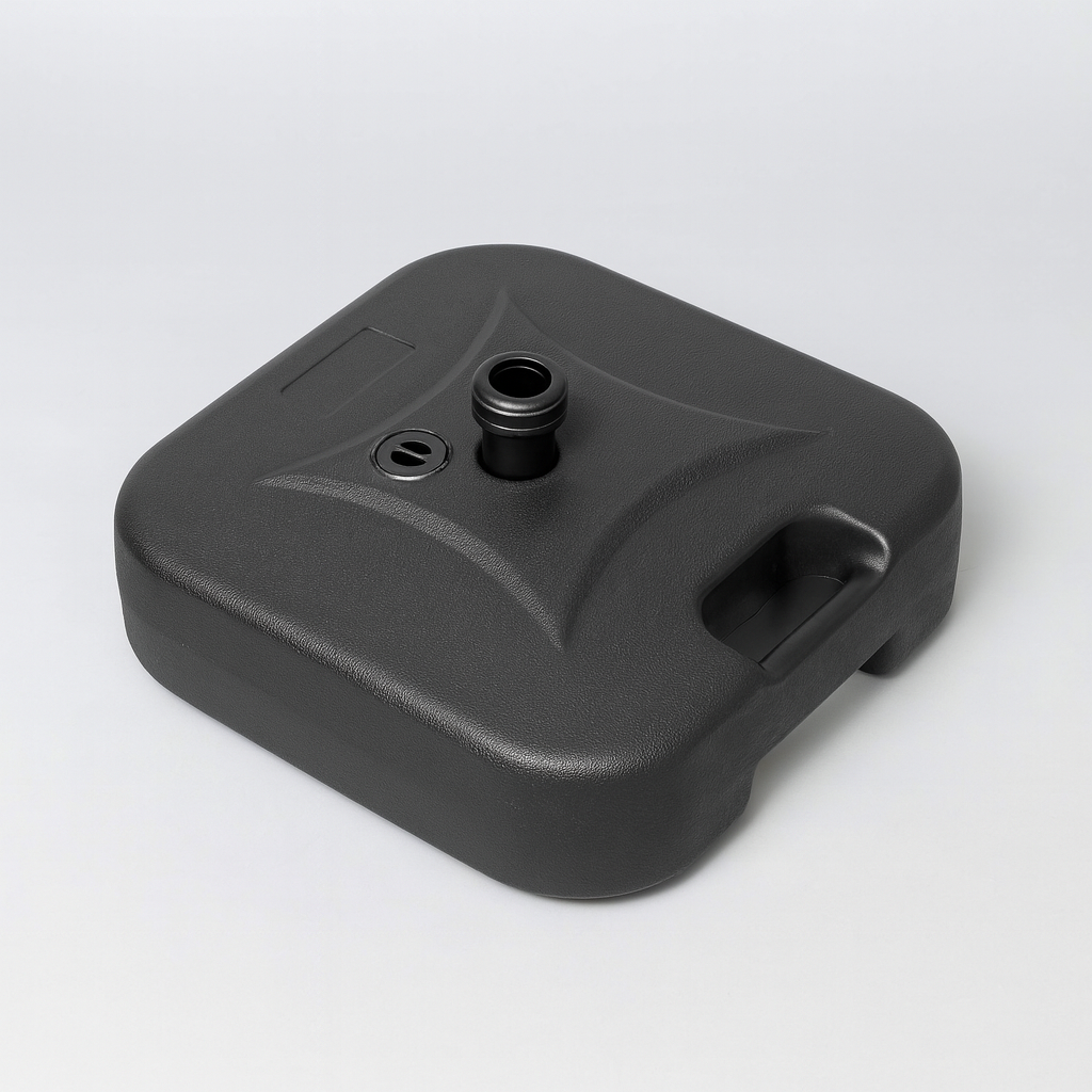 Quitasol Terraza Recto 2,7 Mt Beige + Base 22 Litros