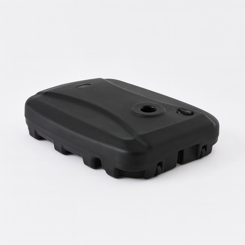 Base para Quitasol Plástica Rellenable con Ruedas | Color Negro | Alta Durabilidad