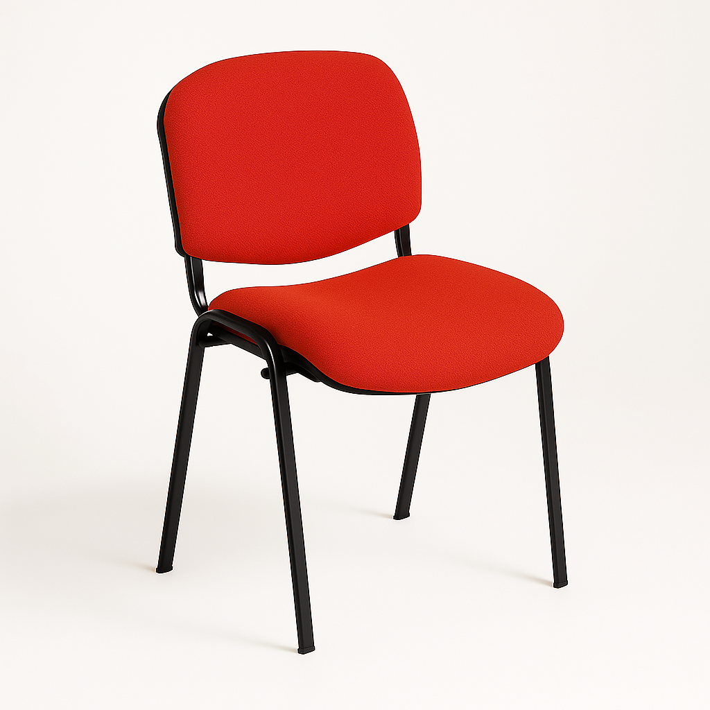 Silla ISO Meeting Roja | Resistente, Cómoda y Ideal para Oficinas, Salas de Reuniones y Eventos