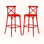 Pack 2 Taburetes Danubio Unicolor | Diseño Industrial en Polipropileno