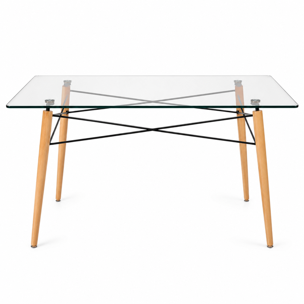 Mesa Eiffel Vidrio Rectangular - 120x80cm / 160x90cm