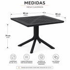 Mesa Exterior Polipropileno Emy
