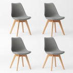 Pack 4 Sillas Tulip Gris | Diseño Moderno y Cómodo