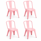 Pack 4 Sillas Infantiles Tolix de Polipropileno - COLORES