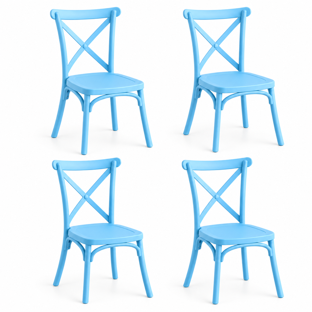 Pack 4 Sillas Infantiles Danubio de Polipropileno – Colores