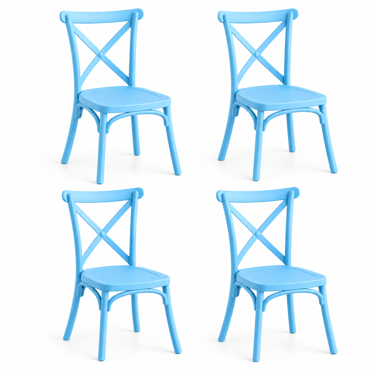 Pack 4 Sillas Infantiles Danubio de Polipropileno – Colores