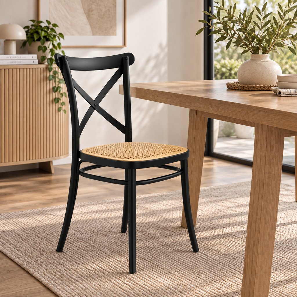 Silla Danubio Top de Polipropileno – Blanco y Negro
