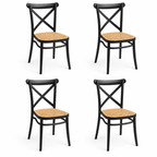 Pack 4 Sillas Danubio Top de Polipropileno – Blanco y Negro