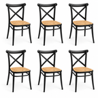 Pack 6 Sillas Danubio Top de Polipropileno – Blanco y Negro