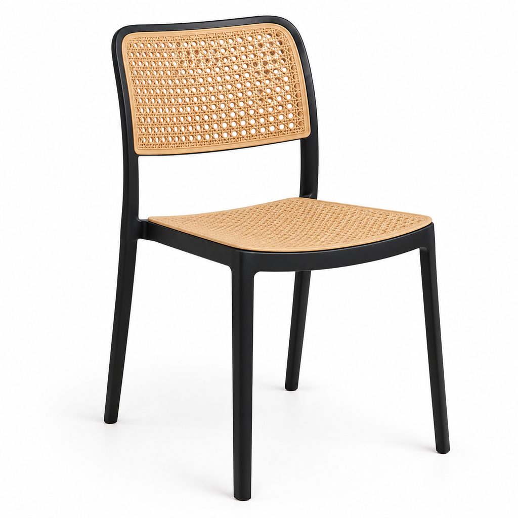 Silla Delta de Polipropileno – Blanco y Negro