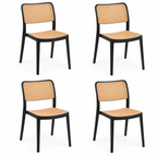 Pack 4 Sillas Delta de Polipropileno – Blanco y Negro