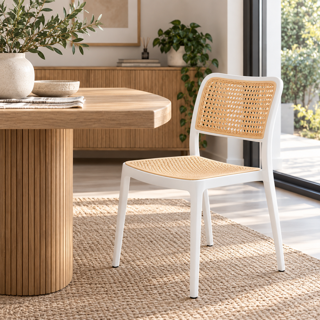 Silla Delta de Polipropileno – Blanco y Negro