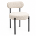 Silla Teddy Bouclé de Comedor con Patas Metálicas - Colores