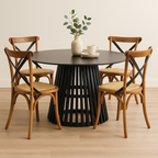 Comedor Cross Noir | Sillas Color Madera