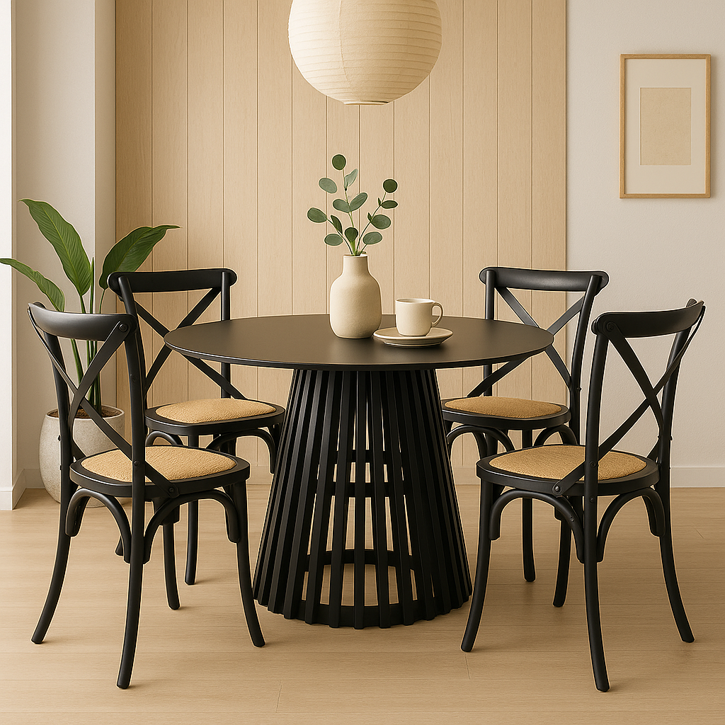 Comedor Cross Noir | Sillas Color Negro
