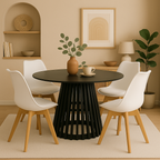Comedor Tulip Noir | Sillas Tulip Blancas