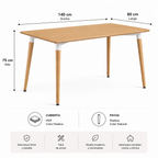 Mesa Eames Rectangular Claisca Madera