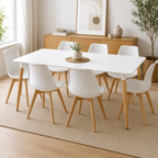 Mesa Eames Rectangular Claisca Blanca