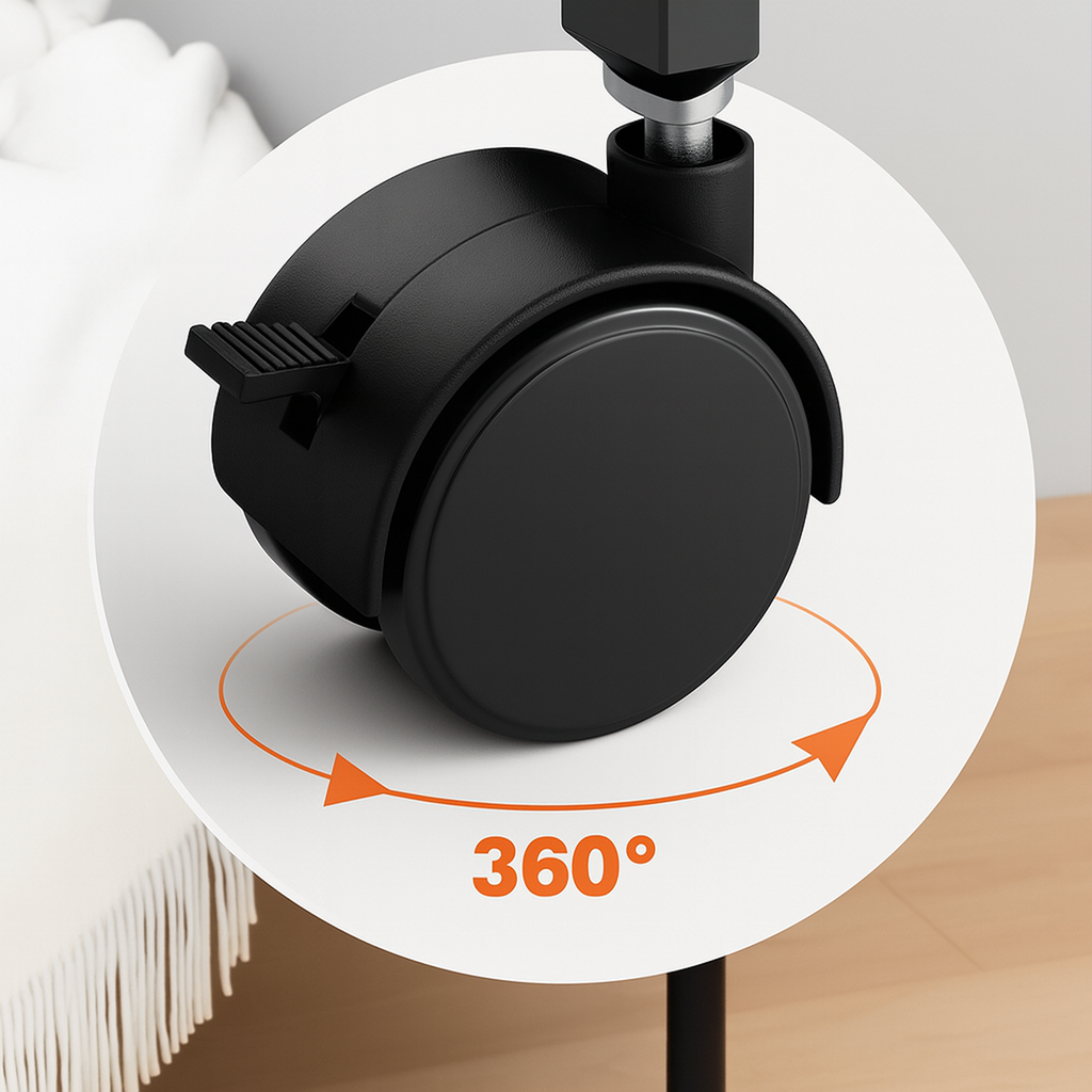 Frutero de 5 Niveles con Ruedas | Organizador Metálico Negro