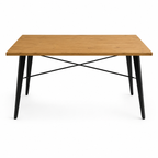 Mesa Tolix 140x90 cm – Madera y Metal | Alto Tráfico