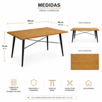 Mesa Tolix 140x90 cm – Madera y Metal | Alto Tráfico