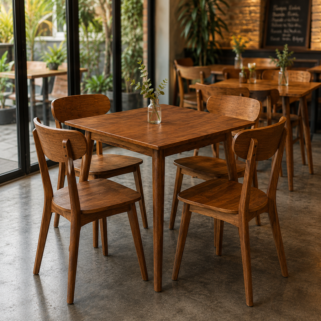Mesa de Madera Vema 60x60 cm – Diseño Clásico y Versátil
