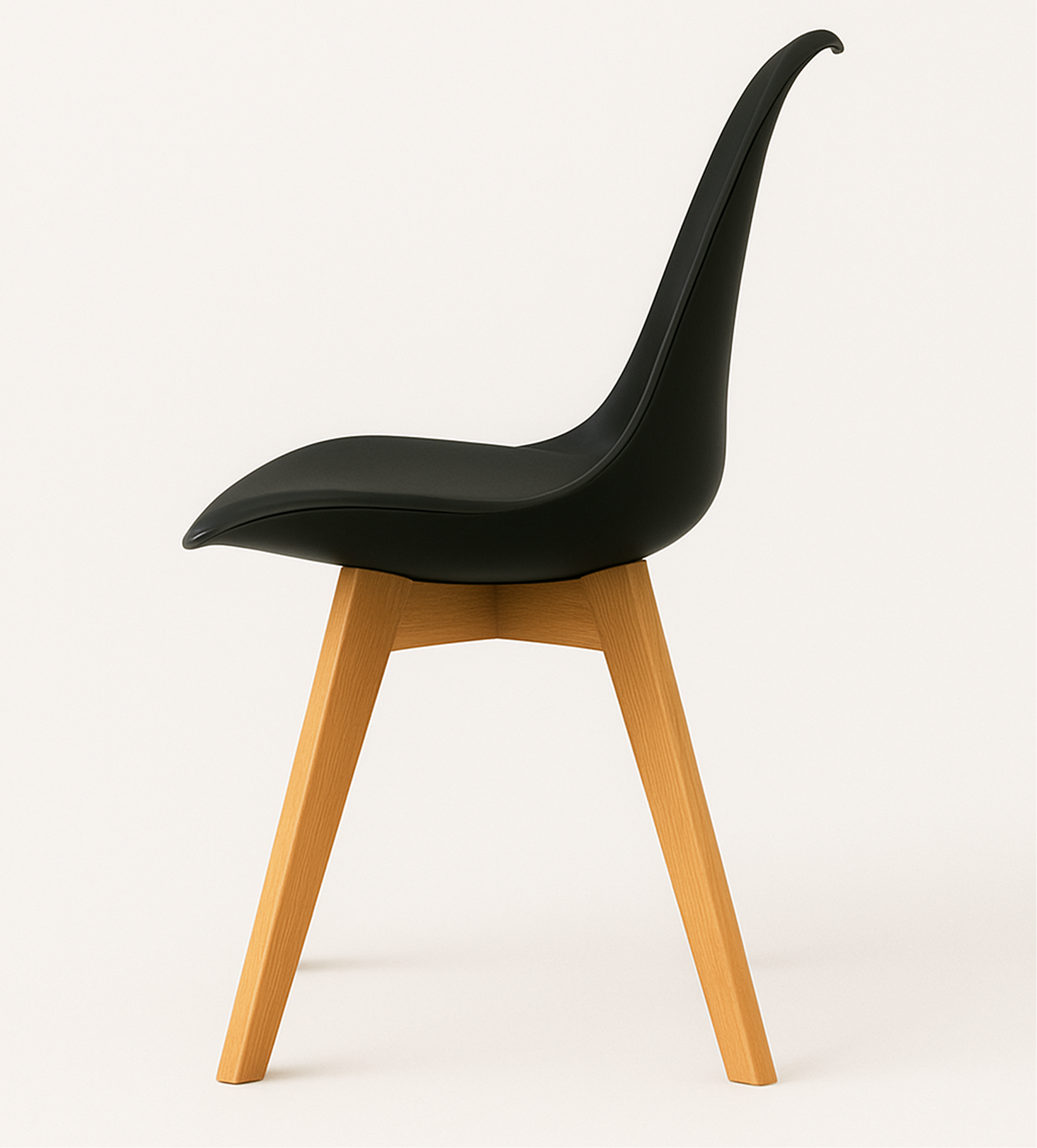 Pack 4 Sillas Tulip Negras | Diseño Moderno y Comodidad Garantizada