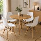 Mesa Eames Redonda Madera - 100 CM