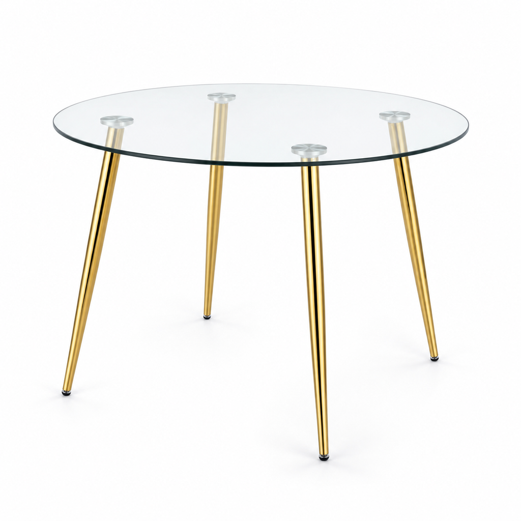 Mesa Lyon Redonda Pata Dorada 120 CM