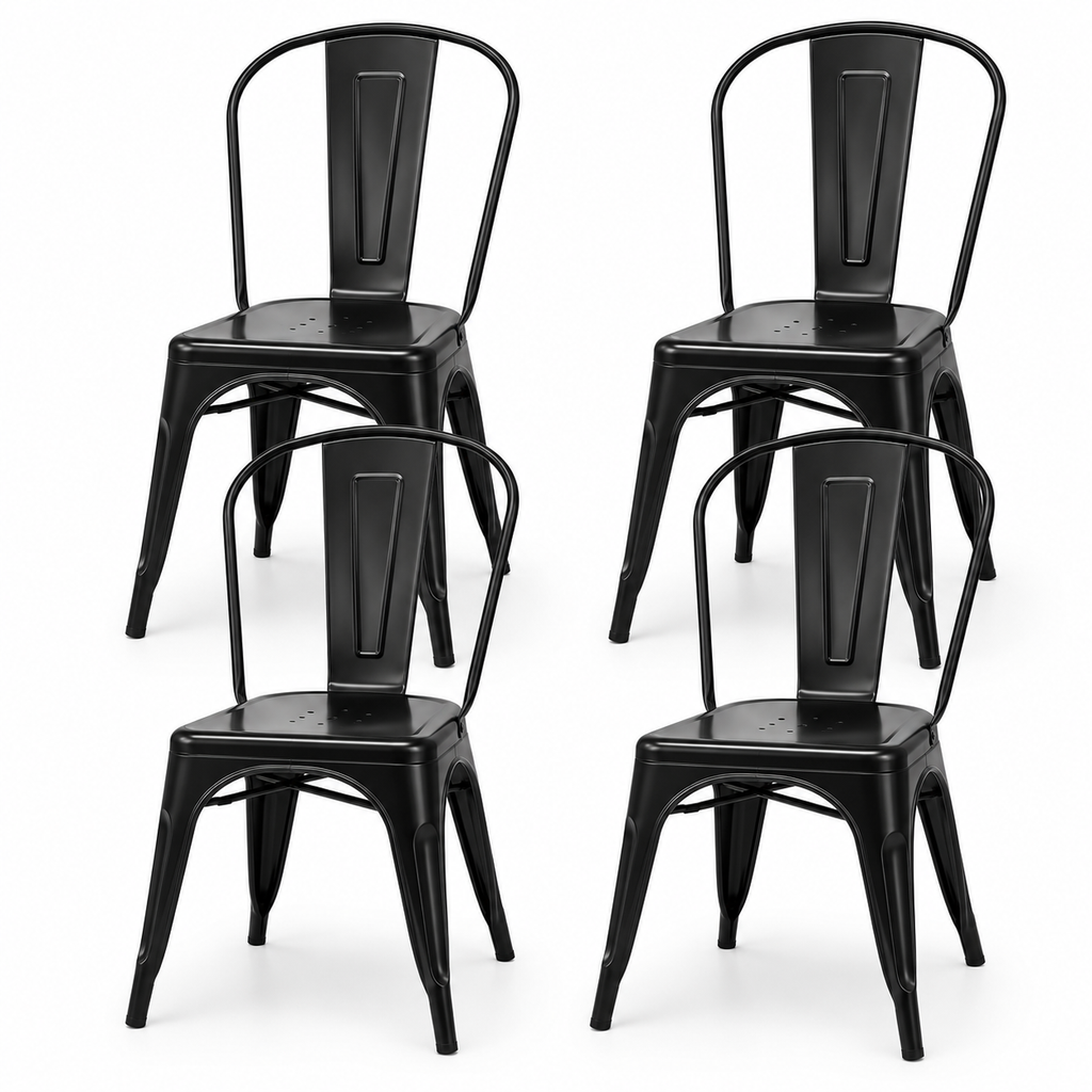 Pack 4 Sillas Tolix Metálicas – Blancas o Negras